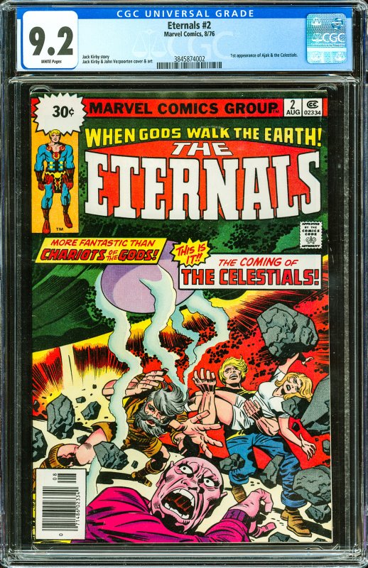 The Eternals #2 (1976) CGC Graded 9.2 - 30 CENTS Variant! 1st app of Celestials