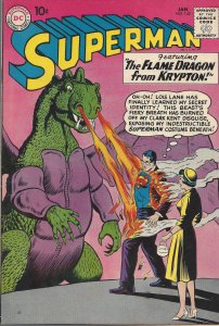 Superman (1st Series) #142 FAIR ; DC | low grade comic January 1961 Dragon Cover