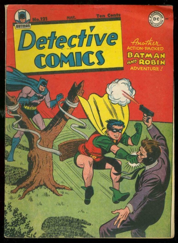 DETECTIVE COMICS #121 1947-BATMAN-HUMAN SLINGSHOT COVER VF-