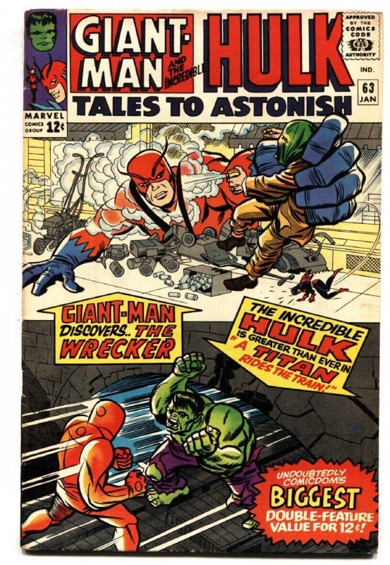 TALES TO ASTONISH #63 1st full LEADER comic book - 1965-Hulk Giant-Man