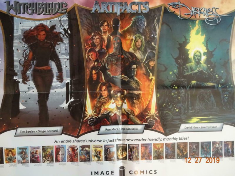 WITCHBLADE ARTIFACTS DARKNESS Promo Poster, 18 x 24, 2011, IMAGE Unused 399