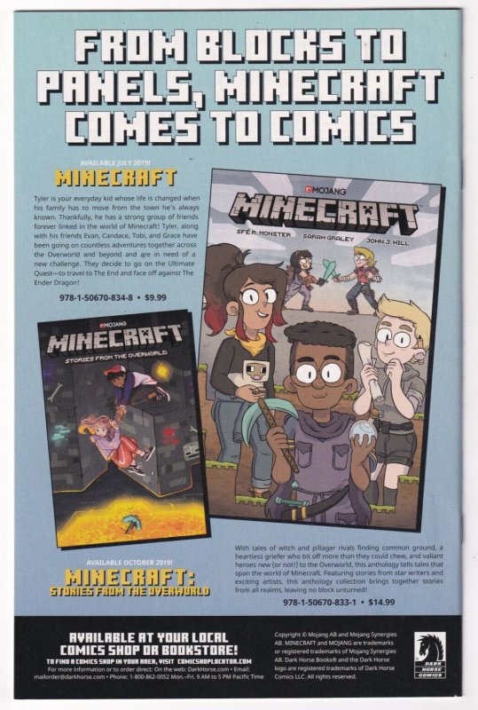 Stranger Things Minecraft FCBD Free Comic Book Day May 2020 Dark Horse Greg Pak