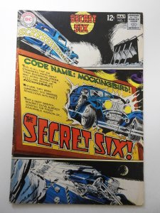 Secret Six #1 (1968) VG- Condition bug chew back cover