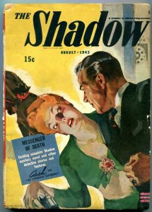 The Shadow Pulp August 1943-Messenger of Death- Modest Stein G/VG