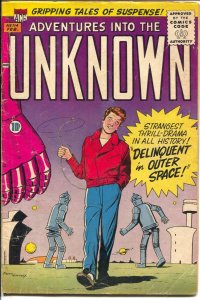 Adventures Into The Unknown #114 1960-ACG-Robot cover-Ogden Whitney-VG-