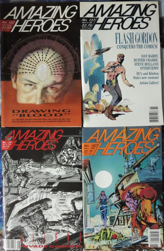 AMAZING HEROES #21-143, 30 diff (1983-1988)-history of comics YOU ARE THERE F/+