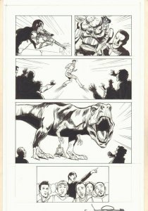 Doctor Who #? p.5 - T-Rex - 2011 Signed art by Josh Adams