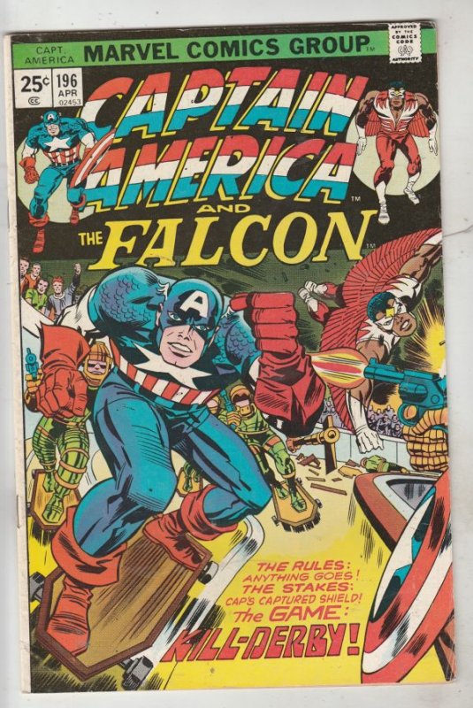 Captain America #196 (Apr-76) FN/VF Mid-High-Grade Captain America