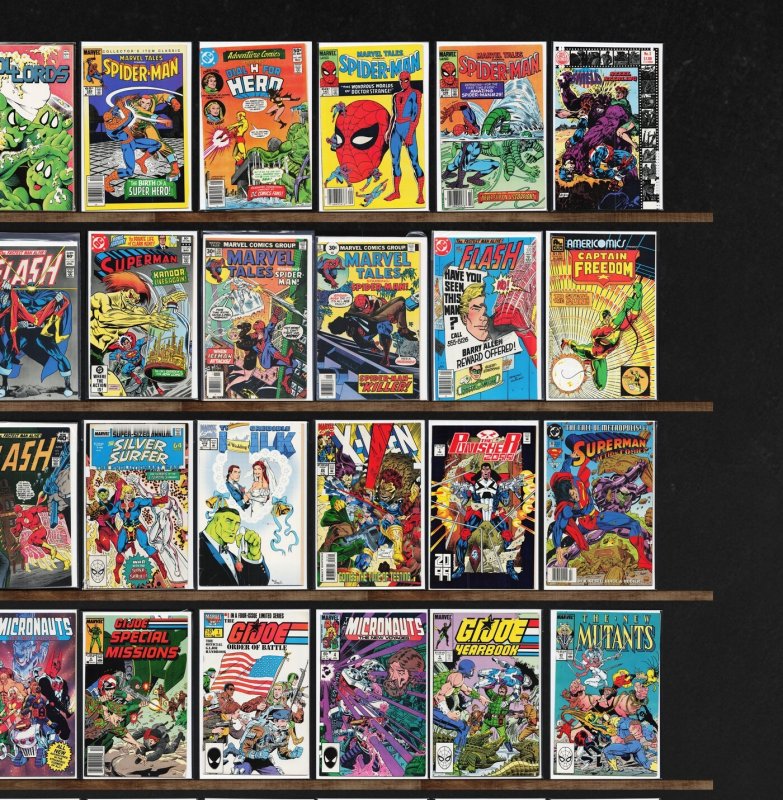 Huge Lot 140+ Comics with Marvel Tales, X-Men, The Flash, Superman & More!