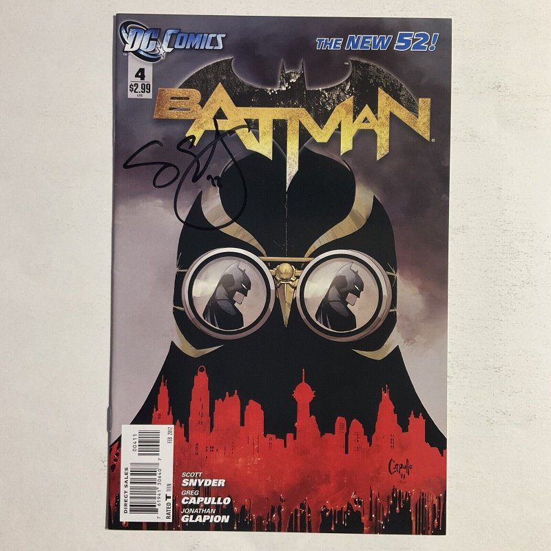 Batman 4 2012 Signed by Scott Snyder DC Comics NM near mint Court Of Owls