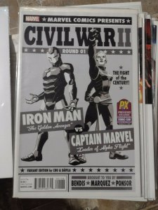 CIVIL WAR II # 1 2016 MARVEL PX VARIANT EXCLUSIVE SAN DIEGO COMIC CON