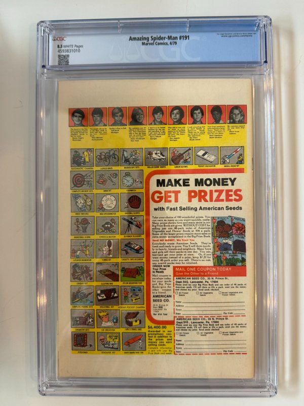 Amazing Spider-Man #191 CGC 8.5  Slayer App (1979)