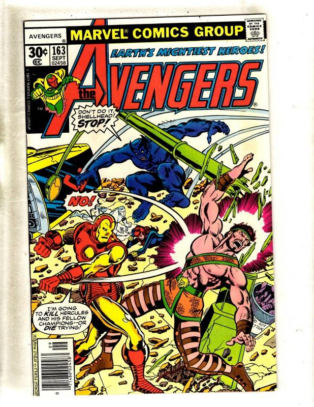 Avengers #163 NM Marvel Comic Book Iron Man Hulk Thor Vision Captain America FM5