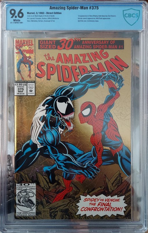 The Amazing Spider-Man #375 CBCS 9.6 1st App of Anne Weying (She-Venom) + more