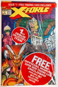 X-Force #1 Direct Edition (NM-, 1991) Sunspot & Gideon Card Inside