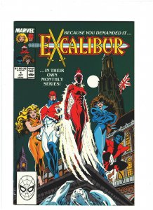 Excalibur #1 VF/NM 9.0 Marvel Comics 1988 Claremont, Kitty Pyrde & Nightcrawler