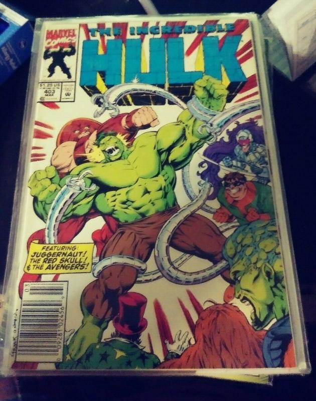 incredible hulk  # 403 1993 marvel juggernaut red skull avengers 