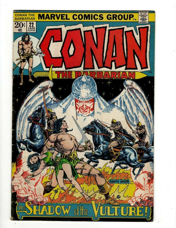 Conan The Barbarian #22 FN/VF Marvel Comic Book Barry Smith Kull King Sword NP16