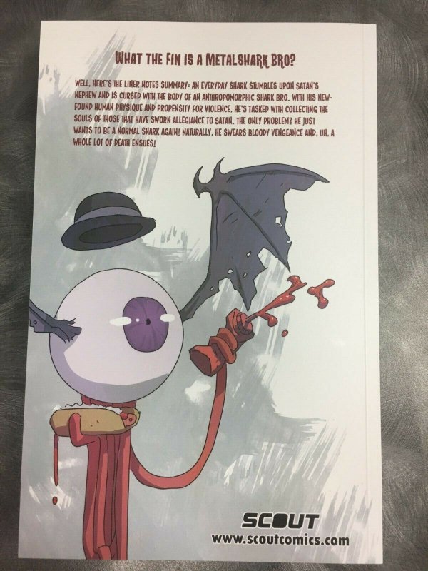 METALSHARK BRO TP #1 KICK STARTER VARIANT TRIPLE SIGNED  SCOUT COMICS 2019 EB202