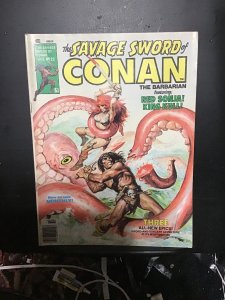 The Savage Sword of Conan #23 (1977) Red Sonja battle cover! High-grade! VF/NM