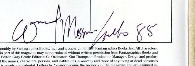JOURNEY #15 1985-FANTAGRAPHICS-SIGNED-WILLIAM-MESSER-LOEBS-vf/nm