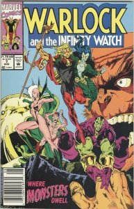 Warlock and the Infinity Watch #7 Marvel Comics Newsstand August Aug 1992 (VFNM)