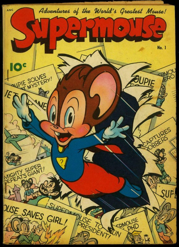 Supermouse #1 1948- Frank Frazetta- Golden Age Funny Animals G 