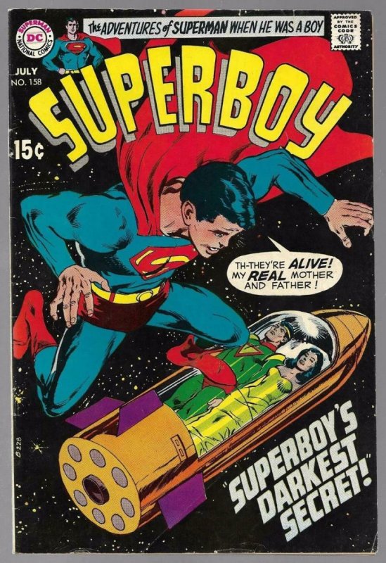 SUPERBOY #158, GD/VG, Wally Wood, Neal Adams, 1949 1969, more in store