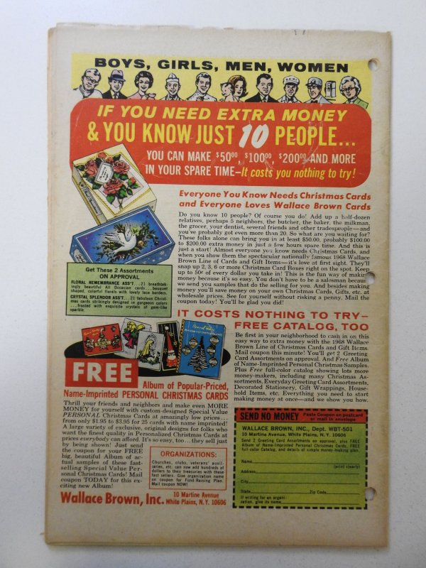 Captain America #105 (1968) GD Cond moisture damage, 3 hole punches through book