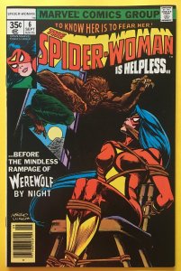 SPIDER-WOMAN 6 WEREWOLF BY NIGHT MARVEL 1978