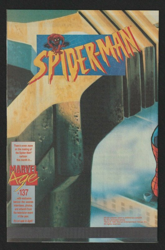 The Spectacular Spider-Man #213 (1994) Marvel ~ Inserts Included