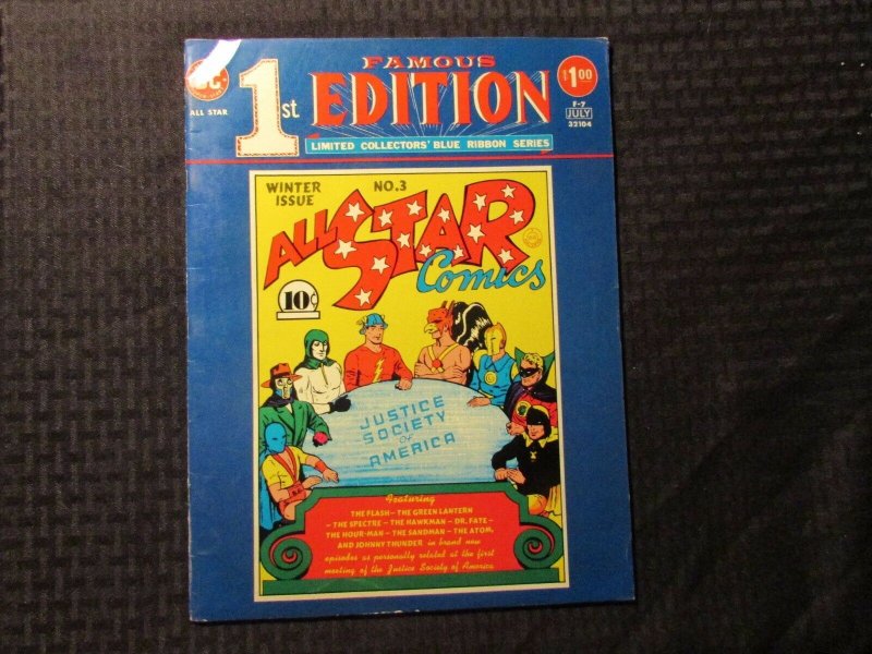 1975 DC TREASURY F-7 Famous 1st Edition ALL STAR COMICS #3 JSA FN+ 6.5