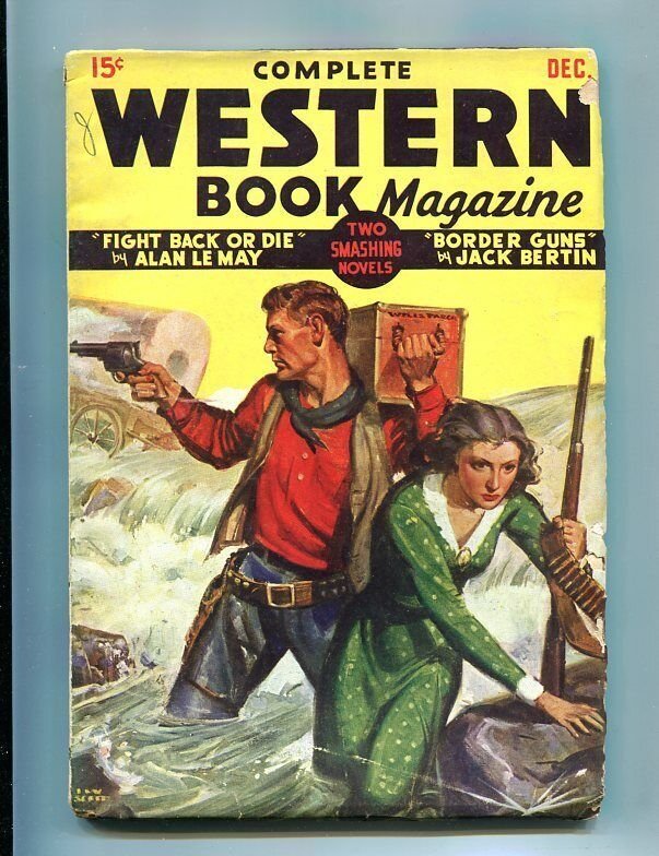 COMPLETE WESTERN PULP-DEC-1935-GUN GIRL-THRILLS & FUN! VG