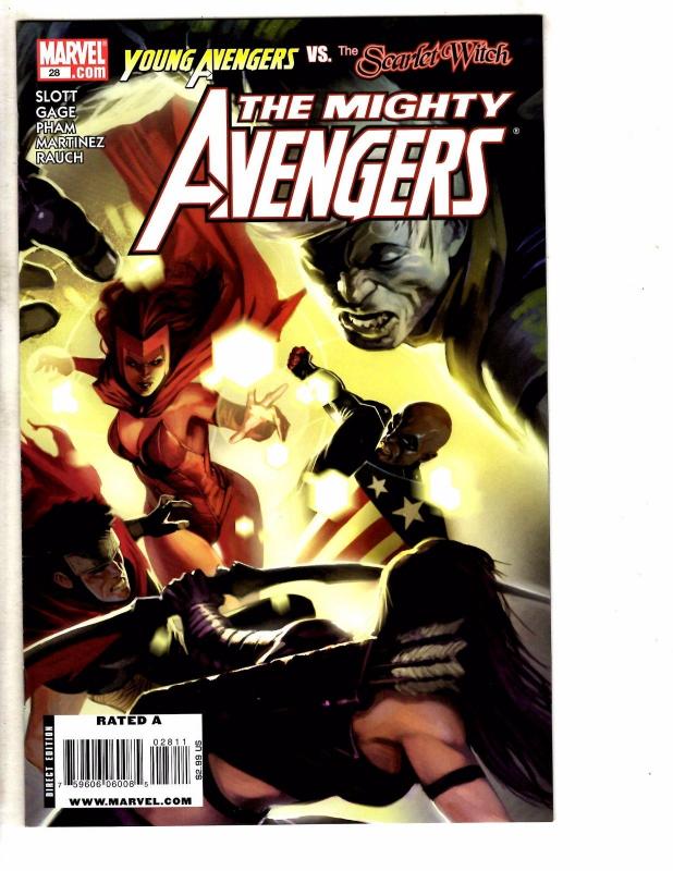 7 Mighty Avengers Marvel Comic Books # 15 23 24 25 26 27 28 Hulk Thor Wasp RC13