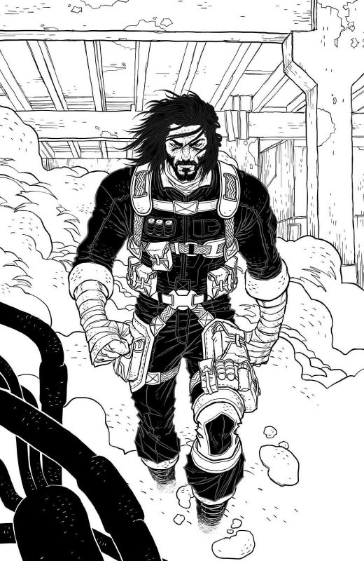 (2021) Keanu Reeves Brzrkr (Berzerker) #1 1:100 Grampa B/W Sketch Variant Cover