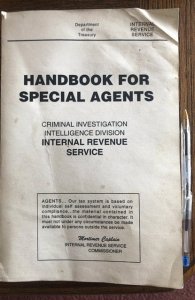 IRS handbook for special agents 1982, 521p, good