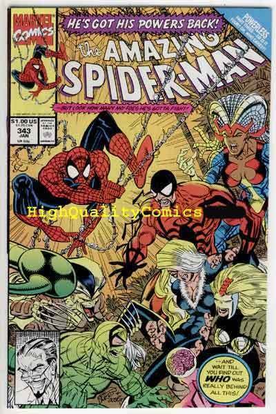 Amazing SPIDER-MAN #343, NM+, Larsen, Black Cat, 1963,  more ASM in store