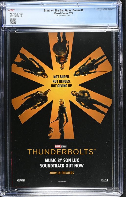 BRING ON THE BAD GUYS DOOM #1 MARVEL COMICS 2025 MIKE MCKONE VARIANT CGC 9.6