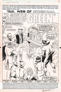 Web of Spider-Man #69 p.1 Subtle Shade of Green Title Splash art by Alex Saviuk