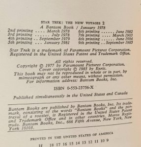 STAR TREK: THE NEW VOYAGES 2 | STAR TREK ADVENTURES #06 (1985) 9TH PRINTING