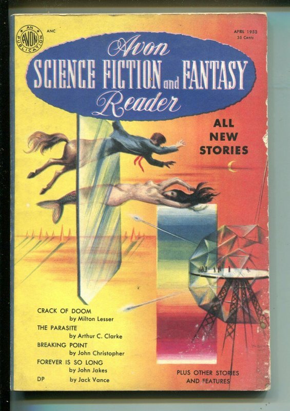 Avon Science Fiction and Fantasy Reader 4/1953-Kinstler-Jakes-Jack Vance-VG-