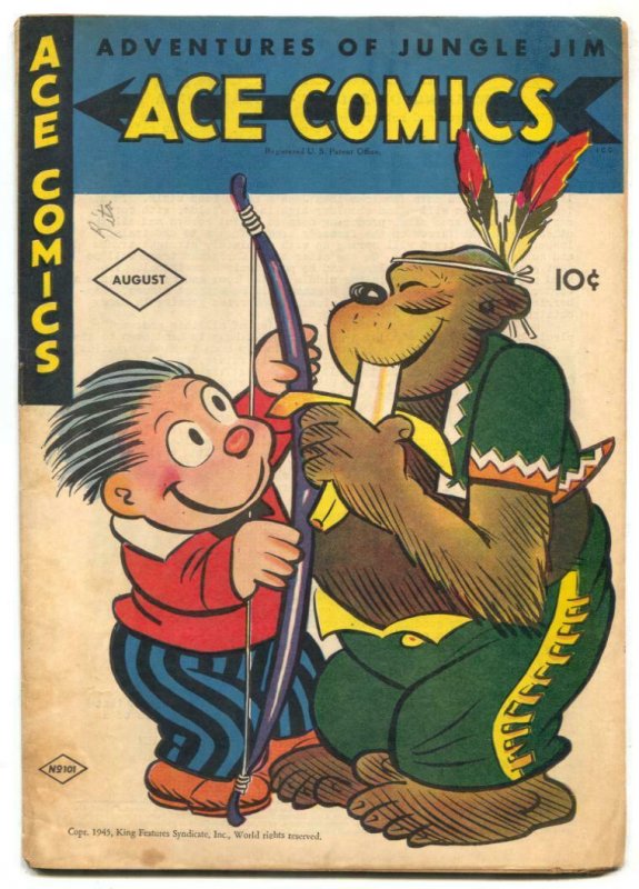 Ace Comics #101 1945- Phantom- Jungle Jim G/VG