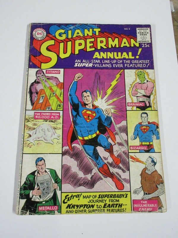 SUPERMAN ANNUAL 2 (DC 1960) GOOD  SUPER VILLAINS ISSUE