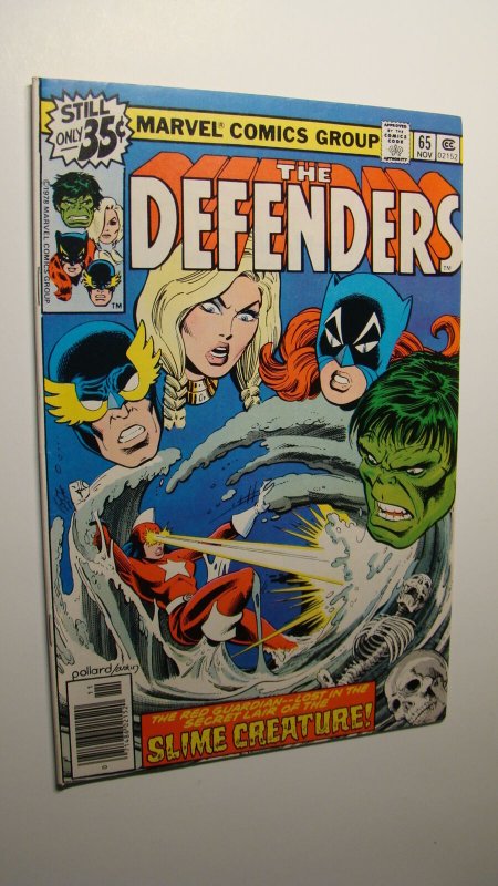 DEFENDERS 65 *HIGH GRADE* VS SLIME CREATURE HELLCAT HULK NIGHTHAWK RED GUARDIAN