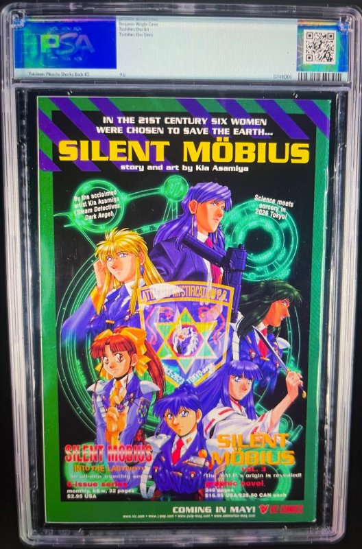 Pokemon: Pikachu Shocks Back #3 (1999), PSA Graded NM 9.6