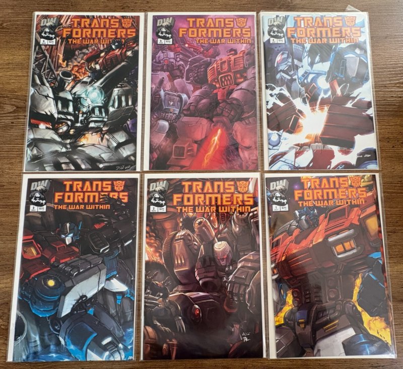 Lot Of 6 Transformers War Within Dreamwave Comic Books # 1 2 3 4 5 6 NM 11 J444