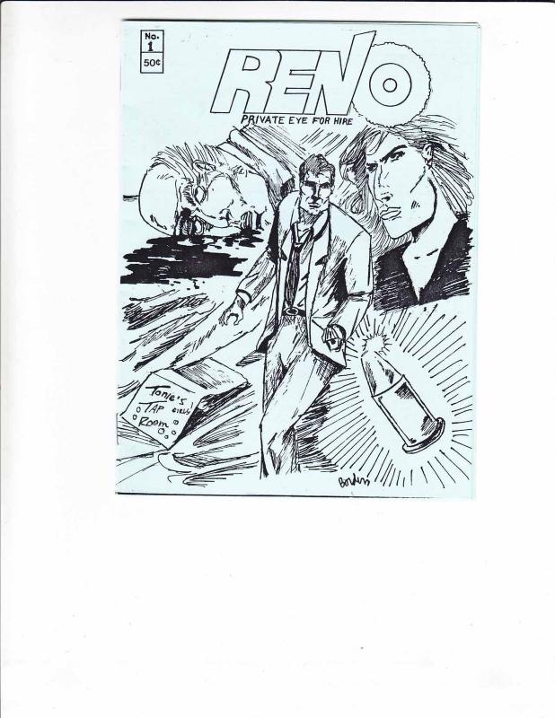 Reno, Private Eye For Hire #1 VF/NM rare mini comic - p.i. - detective