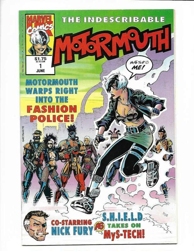 Motormouth #1 Marvel UK. 1992 NM 9.4 Nick Fury appearance. Gary Frank cover. 