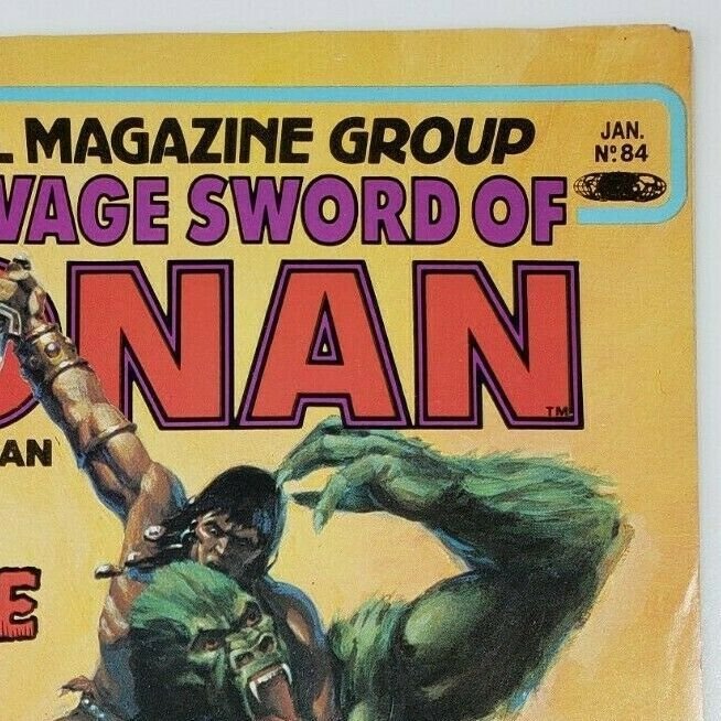 Savage Sword of CONAN #84 Joe Chiodo Cover 1983 Marvel Comics 