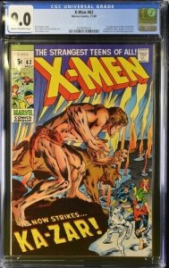 X-Men #62 1969 Marvel Comics CGC 9.0 1st app Savage Land Mutates